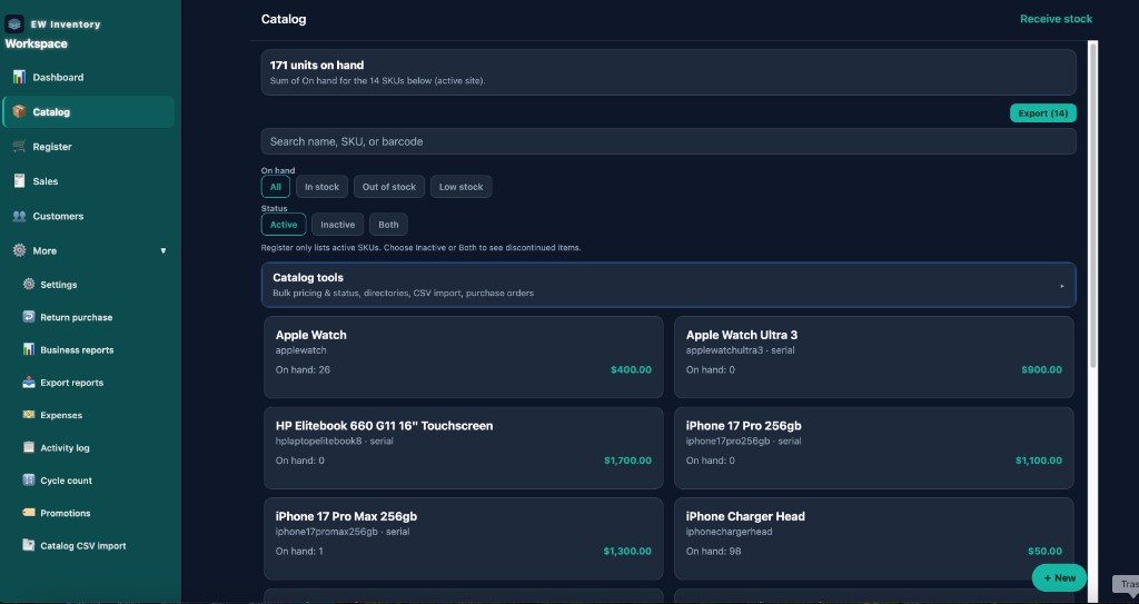 EW Inventory catalog
